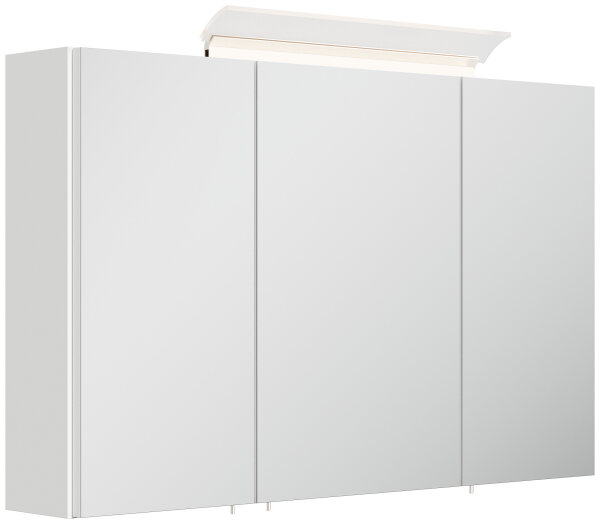 Spiegelschrank 120cm weiß hochglanz mit LED-Beleuchtung