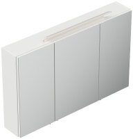 Spiegelschrank 120cm weiß hochglanz mit LED-Beleuchtung