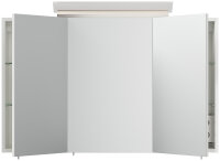 Spiegelschrank 120cm weiß hochglanz mit LED-Beleuchtung