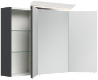 Spiegelschrank 120cm Grafit SoftTouch mit LED-Beleuchtung
