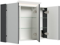 Spiegelschrank 120cm Grafit SoftTouch mit LED-Beleuchtung