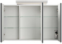 Spiegelschrank 120cm Grafit SoftTouch mit LED-Beleuchtung