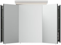Spiegelschrank 120cm Grafit SoftTouch mit LED-Beleuchtung