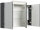 Spiegelschrank 120cm Grafit SoftTouch mit LED-Beleuchtung