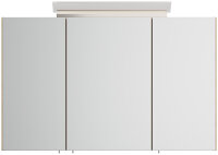 Spiegelschrank 120cm Eiche gold mit LED-Beleuchtung