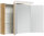 Spiegelschrank 120cm Eiche gold mit LED-Beleuchtung