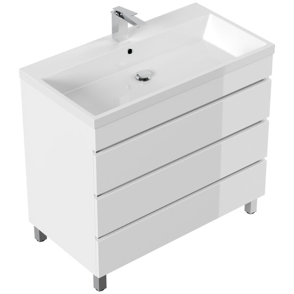 Waschtisch FELLINI S 90cm weiß hochglanz