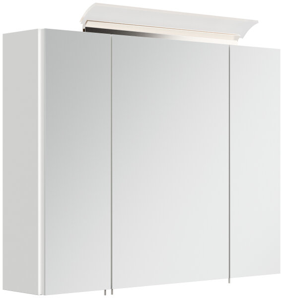 Spiegelschrank 80cm weiß hochglanz mit LED-Beleuchtung