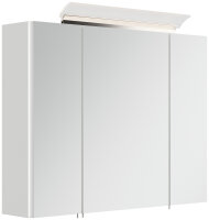 Spiegelschrank 80cm weiß hochglanz mit LED-Beleuchtung