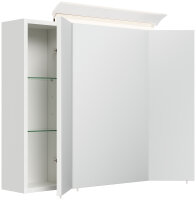 Spiegelschrank 80cm weiß hochglanz mit LED-Beleuchtung