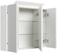 Spiegelschrank 80cm weiß hochglanz mit LED-Beleuchtung