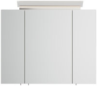 Spiegelschrank 80cm weiß hochglanz mit LED-Beleuchtung