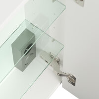 Spiegelschrank 80cm weiß hochglanz mit LED-Beleuchtung