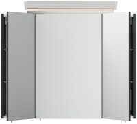 Spiegelschrank 80cm Grafit SoftTouch mit LED-Beleuchtung