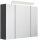 Spiegelschrank 80cm Grafit SoftTouch mit LED-Beleuchtung
