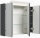 Spiegelschrank 80cm Grafit SoftTouch mit LED-Beleuchtung