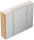 Spiegelschrank 80cm Eiche gold mit LED-Beleuchtung