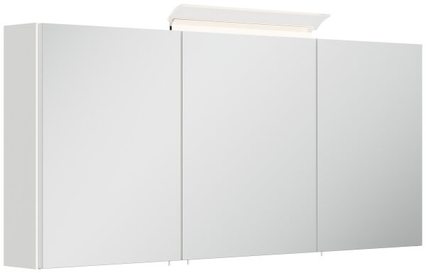 Spiegelschrank 140cm weiß hochglanz mit LED-Beleuchtung