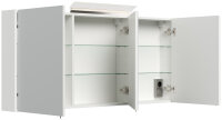 Spiegelschrank 140cm weiß hochglanz mit LED-Beleuchtung