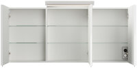 Spiegelschrank 140cm weiß hochglanz mit LED-Beleuchtung
