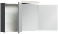 Spiegelschrank 140cm Grafit SoftTouch mit LED-Beleuchtung