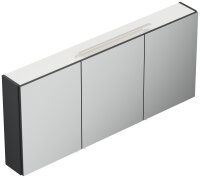 Spiegelschrank 140cm Grafit SoftTouch mit LED-Beleuchtung