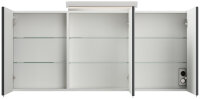 Spiegelschrank 140cm Grafit SoftTouch mit LED-Beleuchtung