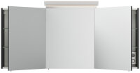 Spiegelschrank 140cm Grafit SoftTouch mit LED-Beleuchtung
