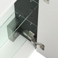 Spiegelschrank 140cm Grafit SoftTouch mit LED-Beleuchtung