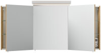 Spiegelschrank 140cm Eiche gold mit LED-Beleuchtung
