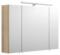 Spiegelschrank Sonoma-Eiche 90cm LED-Beleuchtung