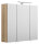 Spiegelschrank Eiche hell-Nb. 70cm mit LED-Beleuchtung